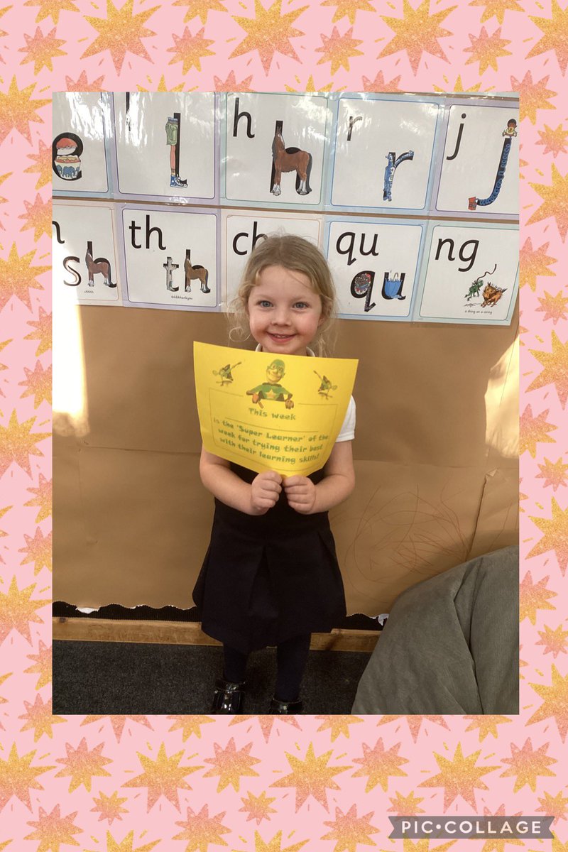 IntakeSchool's tweet photo. Well done to FS2G’s Super Learner this week! She always works so hard and is a great friend to everyone in foundation 🌟 https://t.co/ucpnkYZ2sL