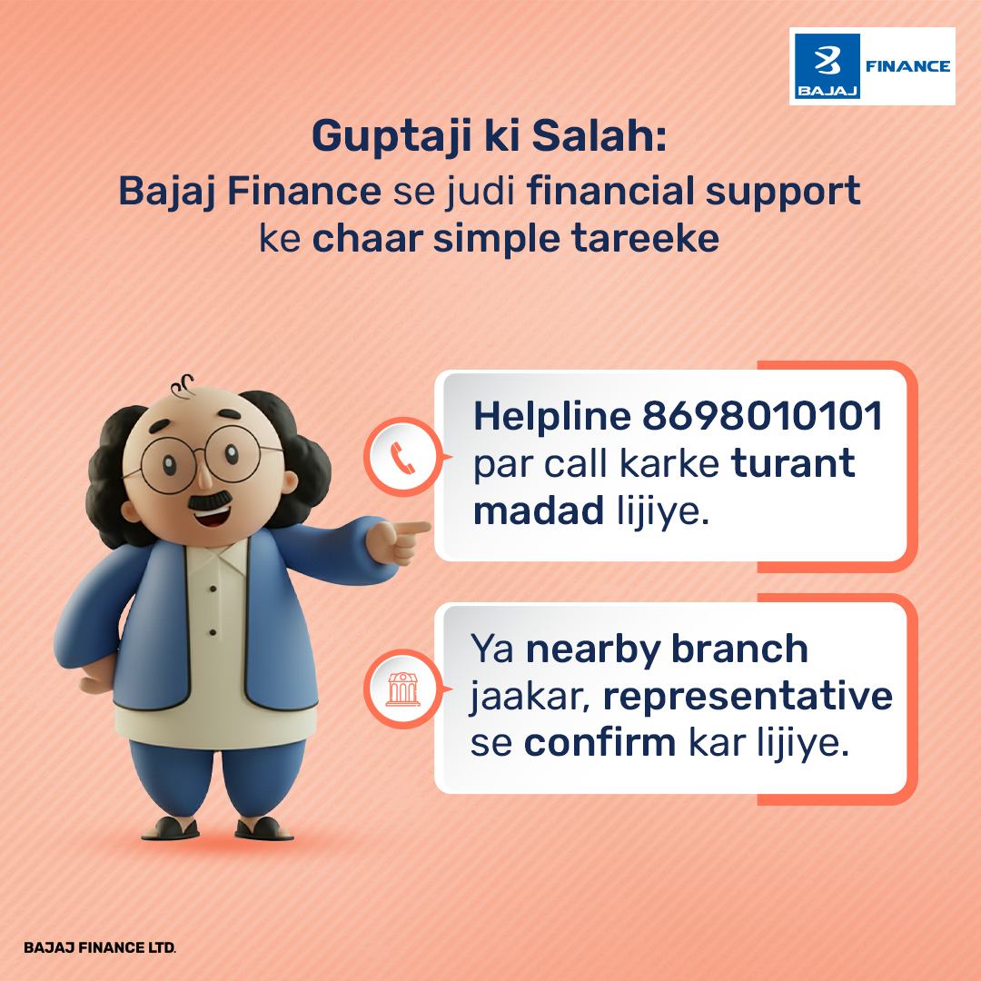 Bajaj_Finance's tweet photo. Bajaj Finance se financial help chahiye?

Chahe app se ho, call karein, ya branch visit karein – solution milega har jagah! ✅

Easy. Fast. Reliable.

Reach out to: https://t.co/3Wl5VGEvr7

#BajajFinserv #BajajFinance #BajajFinanceCustomerAwareness #SeamlessServices #EasyHelp https://t.co/kHyzA8onP2