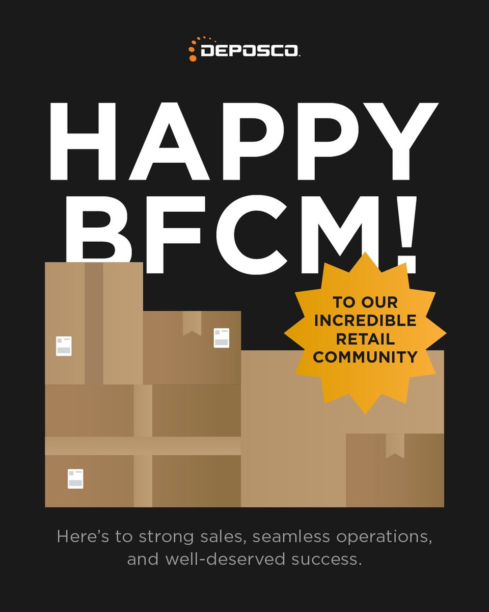 Deposco's tweet image. #bfcm #blackfriday #retailsuccess #retailsupplychain #inventorymanagementsoftware #warehousemanagement #ordermanagement
