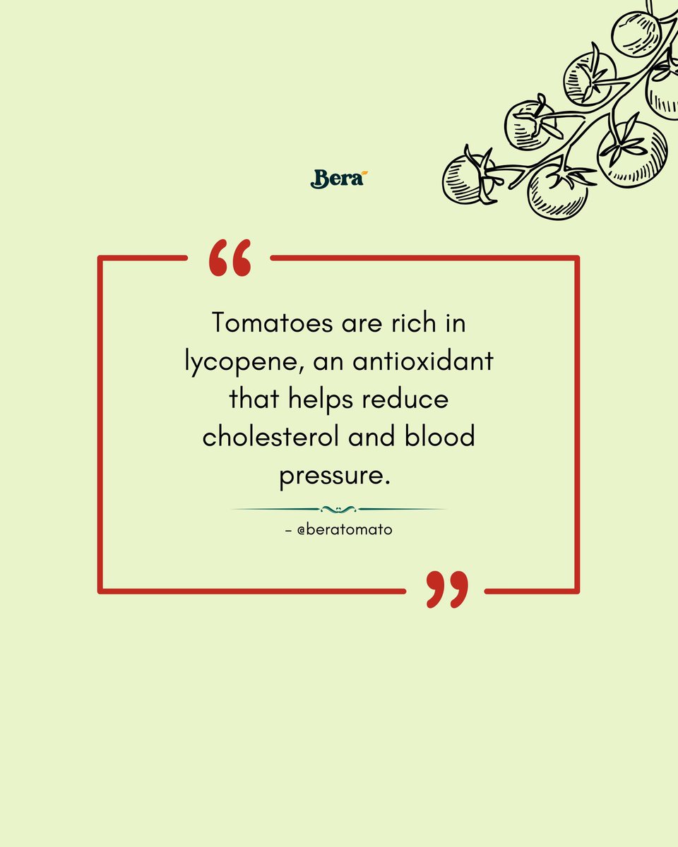 beratomato's tweet image. A tasty fact to kick off your weekend😎Let's talk about heart-healthy choices that actually taste amazing! ❤️🍅
#TomatoFactFriday #BeraCares #HealthyEating #NigerianFood #Wellness #Lycopene  #BeraTomato  #Nutrition