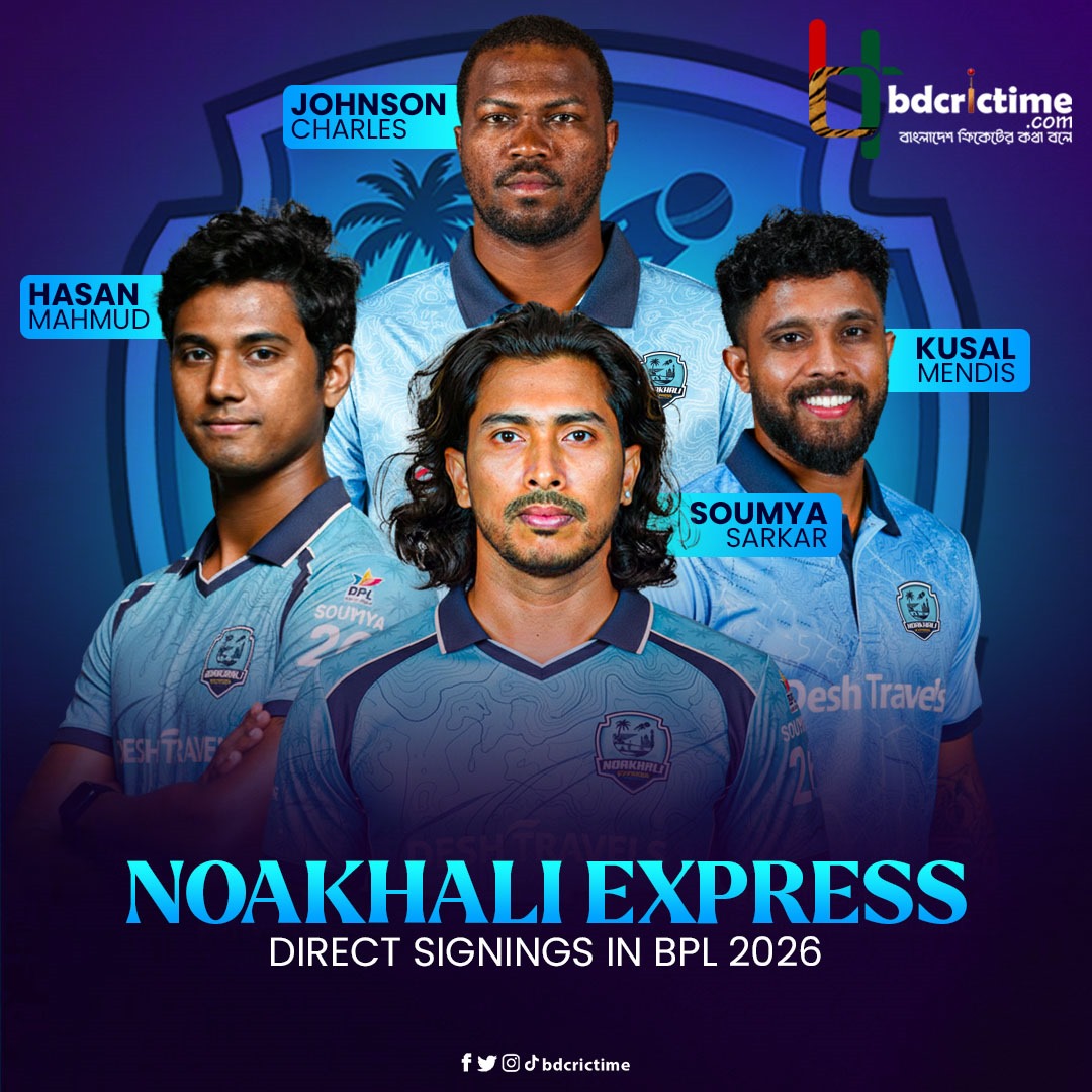 এখন পর্যন্ত নোয়াখালীর দেশি ও বিদেশি সাইনিং

#BPL2026 #BangladeshCricket #BDCricTime