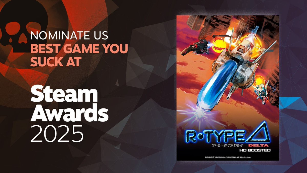 clearrivergames's tweet image. R-Type Delta: HD Boosted is hard, there's no shame in admitting it. 

Nominate us for "Best Game You Suck at"

store.steampowered.com/app/3072620/RT…

#Rtype #SteamAwards