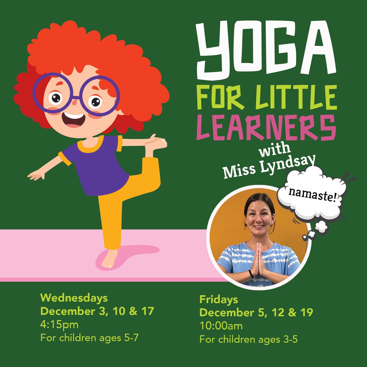 HenHudLibrary's tweet photo. Yoga mats will be provided or feel free to bring your own! Registration is required. Register for one, some or all sessions via our website!

#yoga #yogaforlittlelearners #childrensprogram #hhfl #librariesrock https://t.co/v2e0oZhk5l