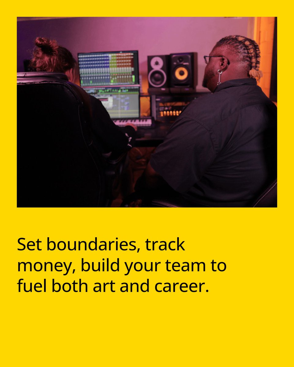 unionrecstudios's tweet image. Creativity fuels your art. Business fuels your career. Here&apos;s how to own both: Set boundaries, track your money, use smart tools, build your team. Union Recording Studio supports your art AND hustle. Ready? Let&apos;s go.
