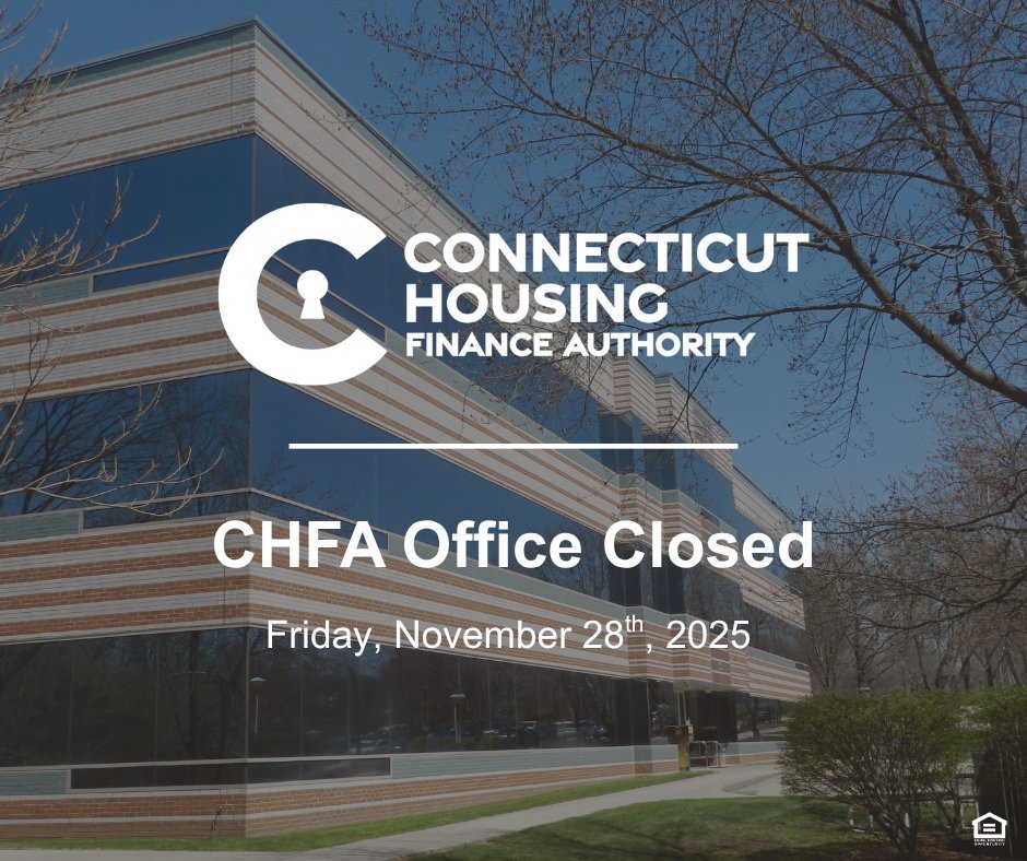 The CHFA office will be closed on Friday, November 28th, and will reopen on Monday, December 1st.