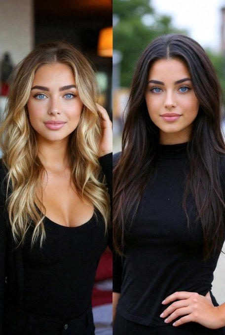 Diana_Blake's tweet photo. Would you choose blonde or black hair? https://t.co/FdnwIObcyX