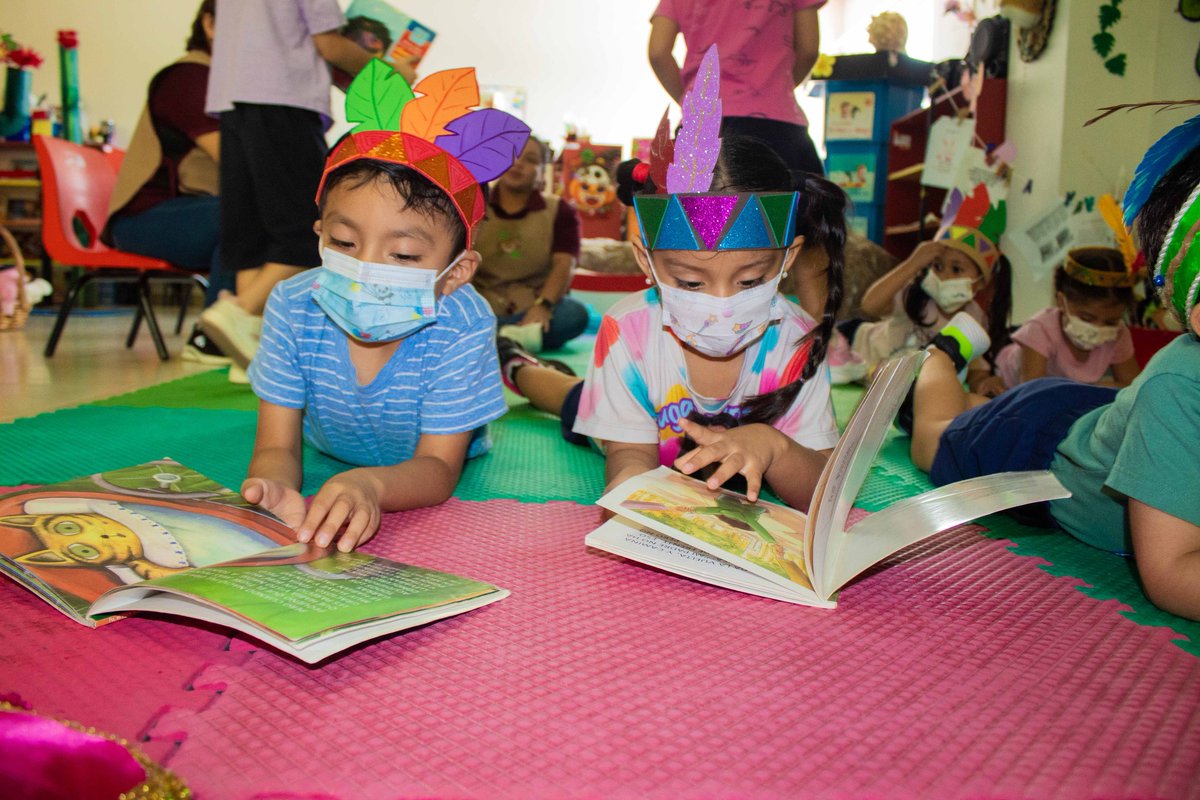 Issstecam's tweet image. La lectura es una ventana a nuevos mundos, conocimientos e ideas, permitiendo viajar a través de la imaginación y expandir la mente, por lo que el área de Biblioteca del Preescolar CENDI ISSSTECAM realizó una semana con temática de pueblos nativos norteamericanos.