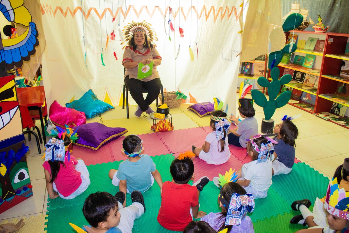 Issstecam's tweet image. La lectura es una ventana a nuevos mundos, conocimientos e ideas, permitiendo viajar a través de la imaginación y expandir la mente, por lo que el área de Biblioteca del Preescolar CENDI ISSSTECAM realizó una semana con temática de pueblos nativos norteamericanos.