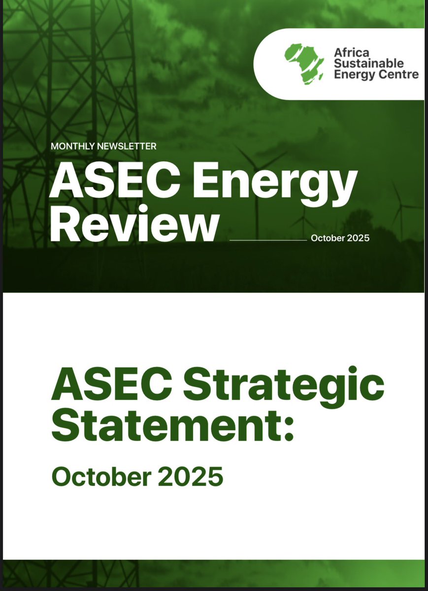 _asecgh's tweet image. 📩 ASEC Energy Review is Live

In this edition, we unpack the transformative impact of the Grand Ethiopian Renaissance Dam, and what it means for regional power markets, climate resilience, and industrial growth.

Read here: asecafrica.org/s/Asec-October… 

#ASEC #ASECEnergyReview
