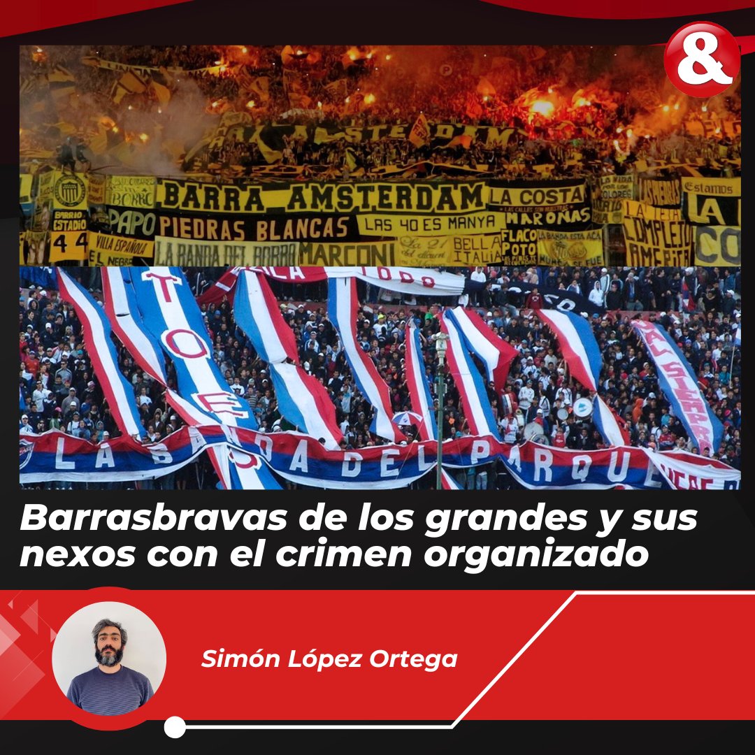 Casos de narcotráfico relacionados a Sebastián Marset, sicariatos y grupos comando que realizaron millonarios robos de remesas están vinculados a barrasbravas.

✍️ Simón López Ortega / <a href="/SimonLopezOrteg/">Simón López Ortega</a>

▶️💻🔗bit.ly/48ihK1O