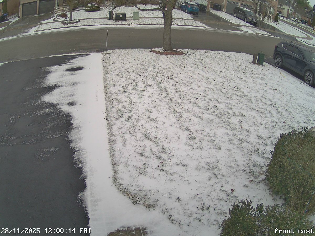 #onstorm not much snow in Angus Ontario.  Russ