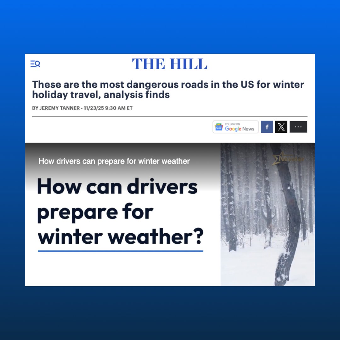 Drivers, take care this weekend. Our latest data shows a 13% jump in crashes over Thanksgiving week—and a 65% spike on Sunday: bit.ly/4ofXNhZ