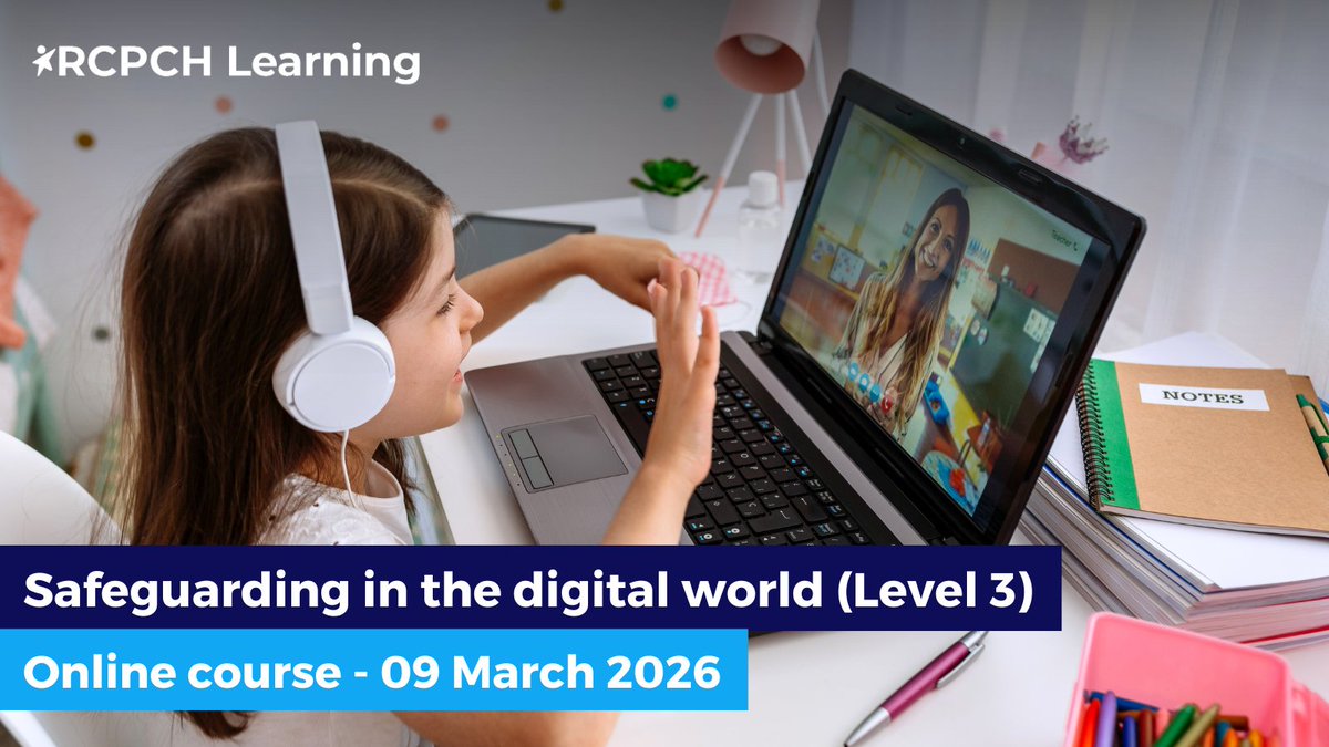 RCPCHtweets's tweet image. Online risks evolve every day. Stay ahead with essential tools to safeguard children in an increasingly digital world.

Register: rcpch.ac.uk/education-care…