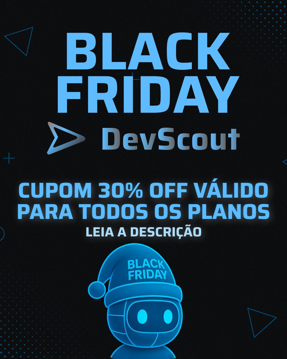 devscout_app's tweet image. aqui hoje tá uma loucura, estamos em Black Friday.

e só hoje até 23:59 tem cupom 30% off pra todo mundo em, me usem!

cupom: BF30OFF