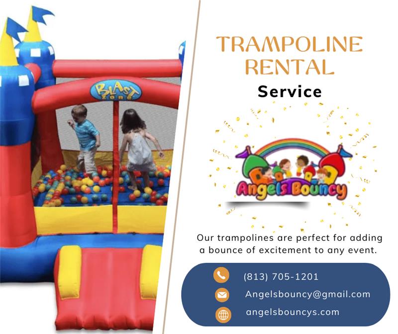 AngelsBouncyFL's tweet image. Angels Bouncy's trampoline rental service turns any event into a fun and energetic experience for children and adults alike.🎉🤸‍♂️✨

🌐 angelsbouncys.com
#AngelsBouncy #TrampolineRental #FunWithoutLimits #ChairsAndTablesRentals #EventsPerfect #QualityAndComfort #Chairs