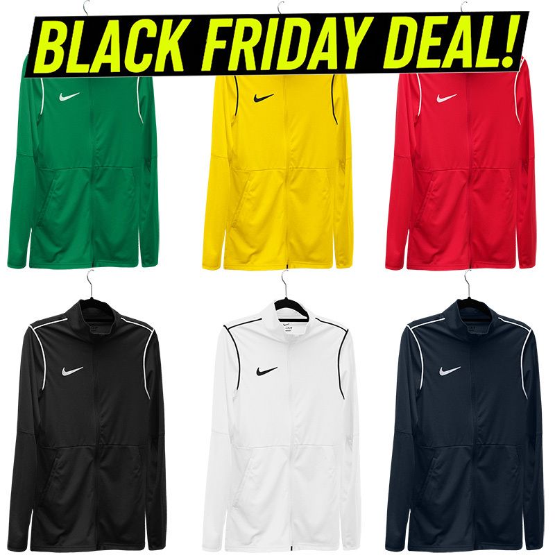 Black Friday deal! ⚫ Outfit your young athlete in the Nike Park 20 Jacket—Dri-FIT tech keeps them dry, side pockets hold essentials, and bold colours stand out. Style meets performance! ⚽
buff.ly/RUIldYR 
#BlackFriday #NikeKids #FootballKit