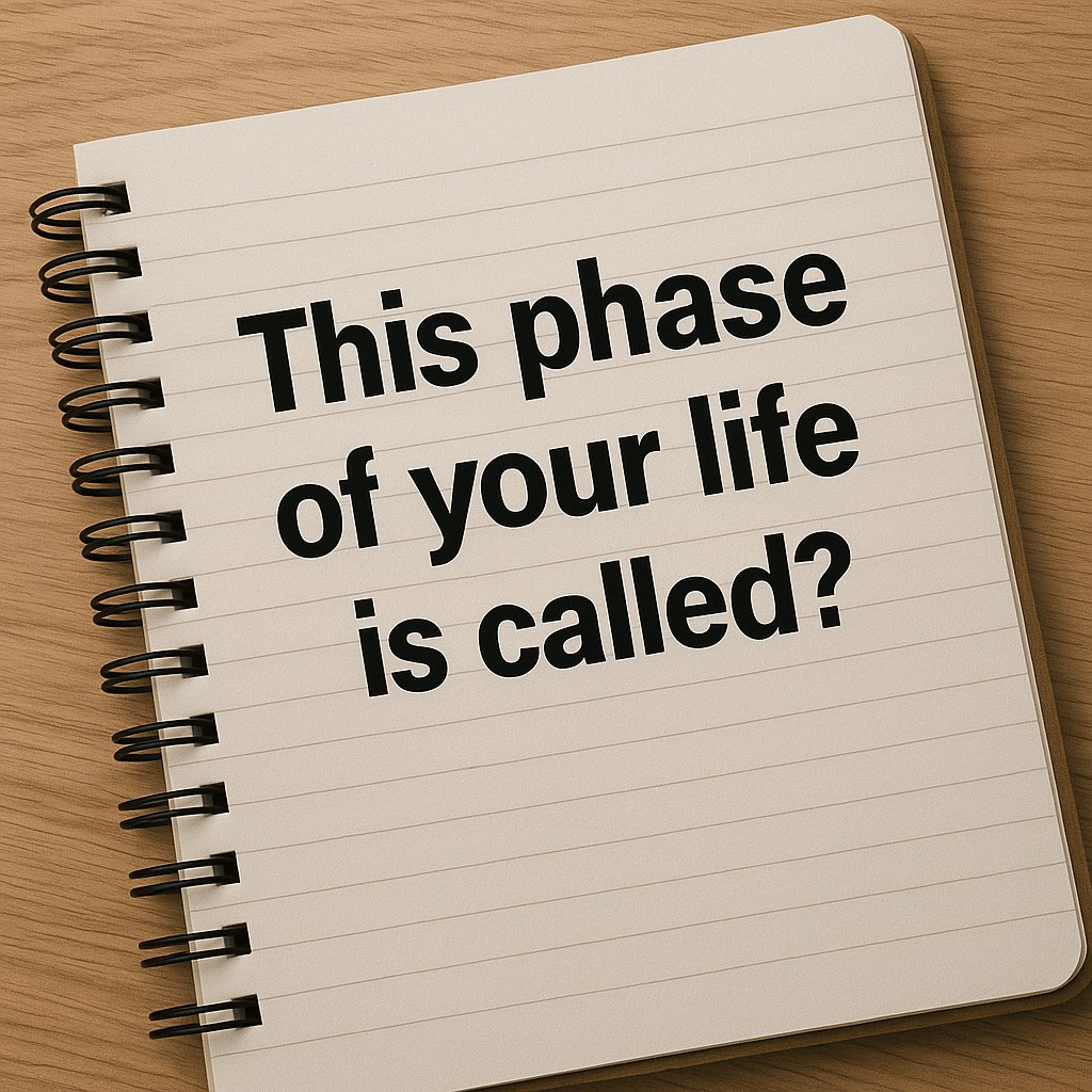 theamelia__'s tweet image. This phase of life is called?