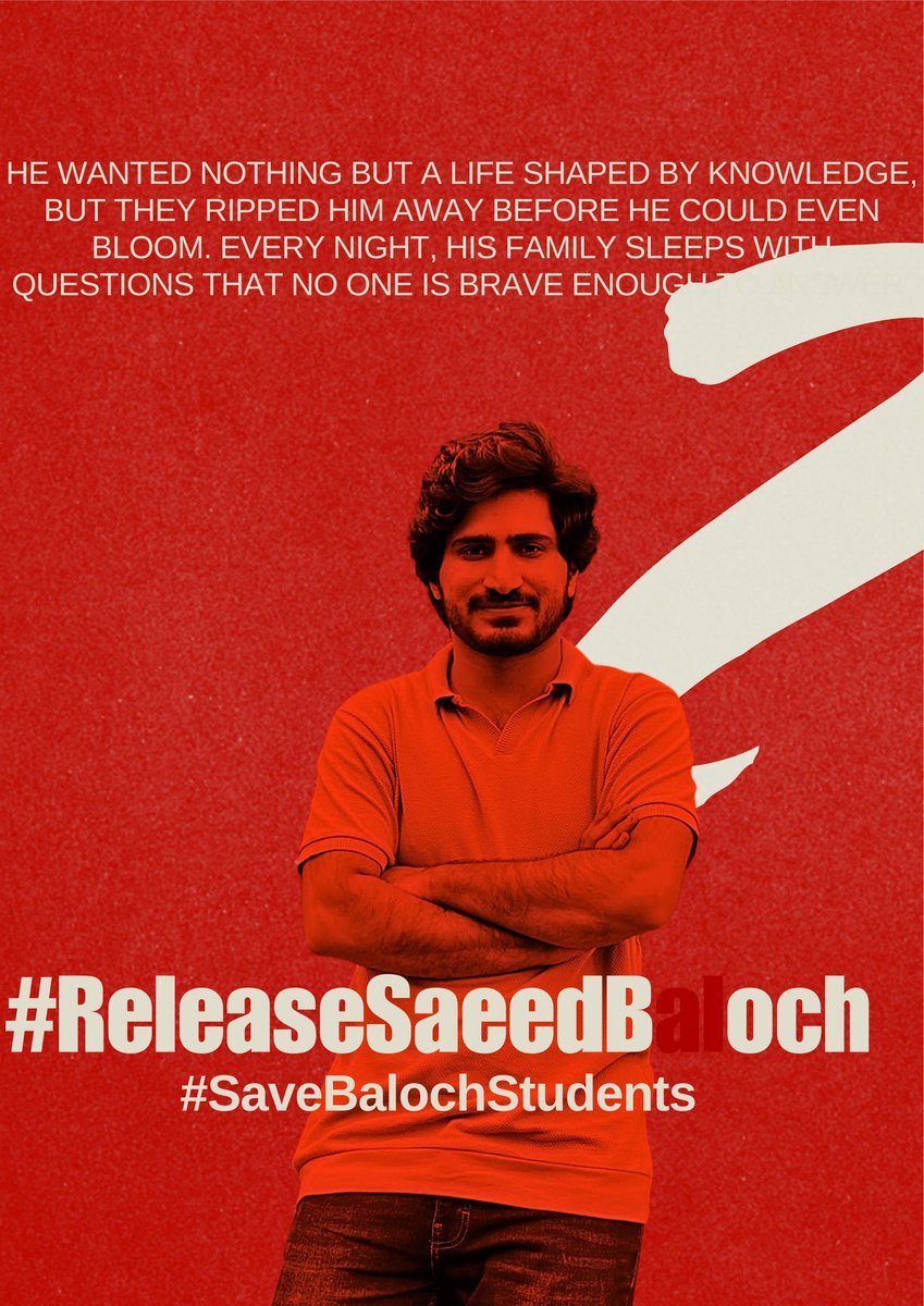 mazaarbaloch007's tweet photo. #ReleaseSaeedBaloch 
#SaveBalochStudents https://t.co/M46v9wAqSF