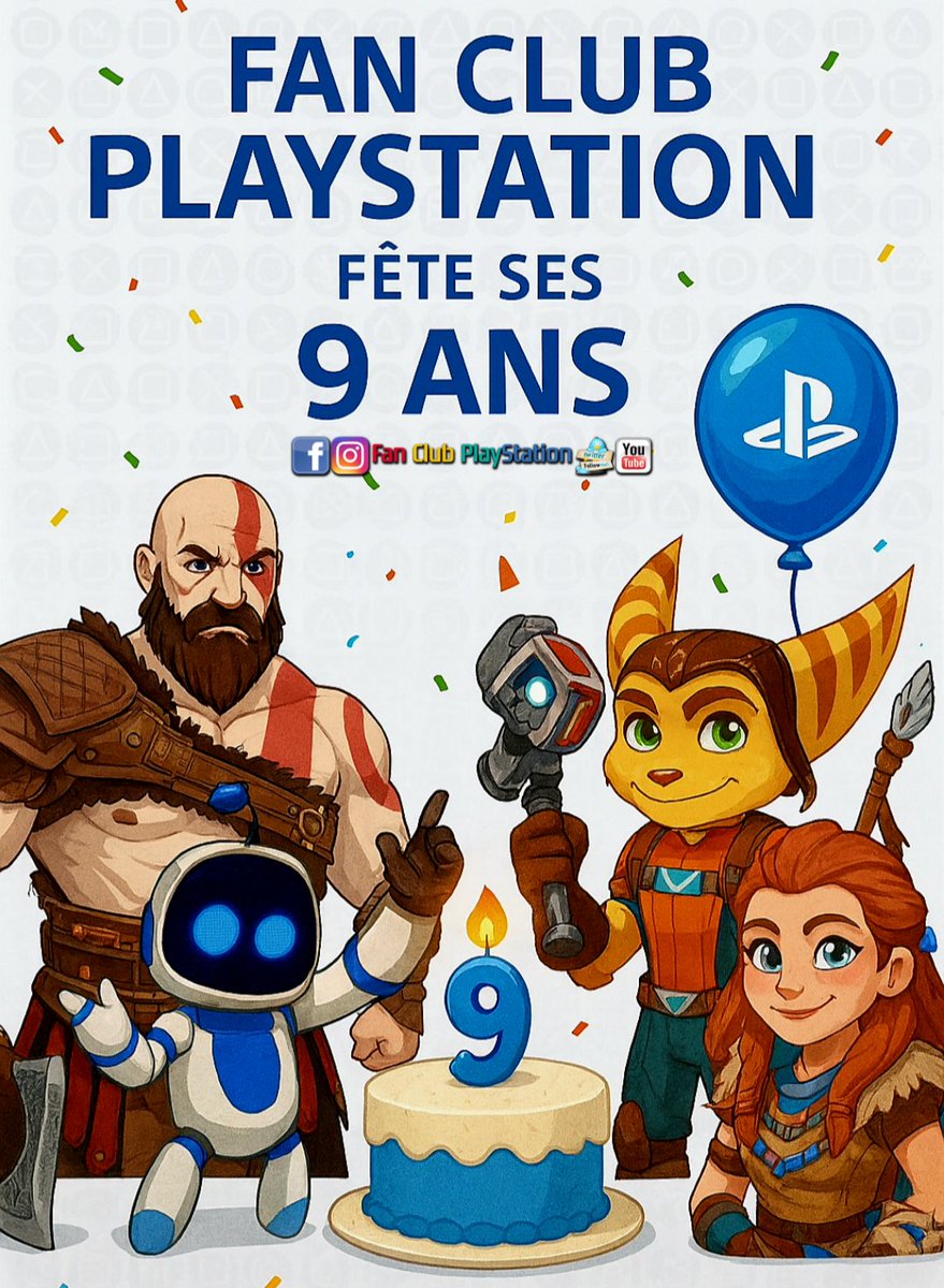 Le Fan Club PlayStation fête un moment spécial.
Créé le 28 novembre 2016, notre communauté célèbre déjà ses 9 ans.

Neuf années de passion, d’échanges, de découvertes, de débats, de nostalgie, de nouveautés et surtout de bonne humeur partagée autour de l’univers PlayStation.