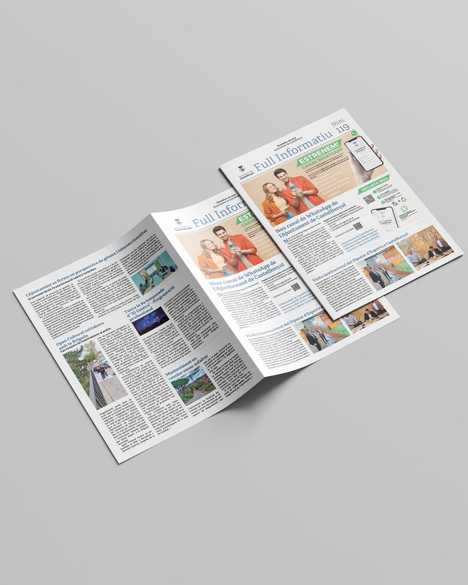 Ja podeu llegir la nova edició del full infotmatiu del mes de desembre de 2025. En breu arribarà en paper a les llars de #Castellterçol

castelltersol.cat/actualitat/not…