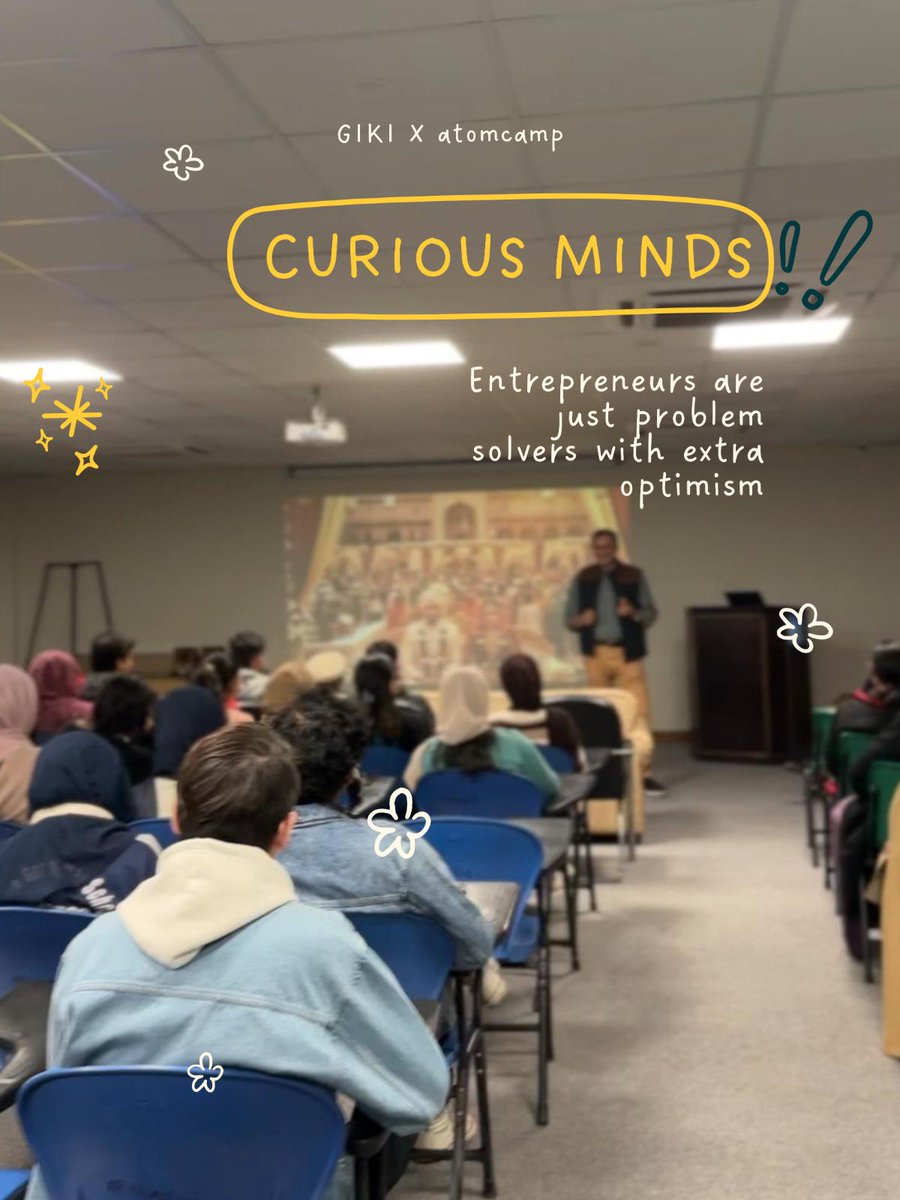 atomcamp's tweet image. An inspiring evening at @OfficialGIKI ! 
Dr @navift , entrepreneur and author of Hold On, Cofounder atomcaml and AI Strategist, joined Giki students for an engaging session on entrepreneurship, business building, and navigating challenges like cultural differences and parental…