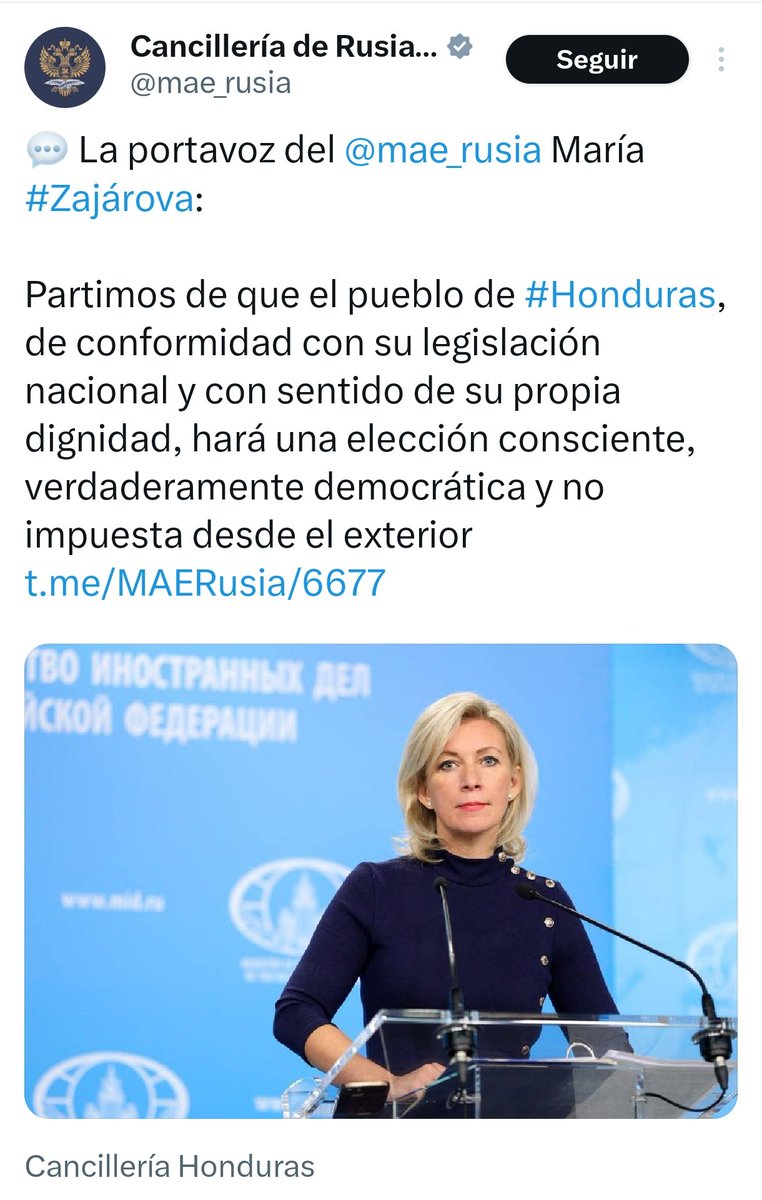 MrPoderhn's tweet image. Agradecemos el apoyo de Rusia y el respeto a nuestro democracia