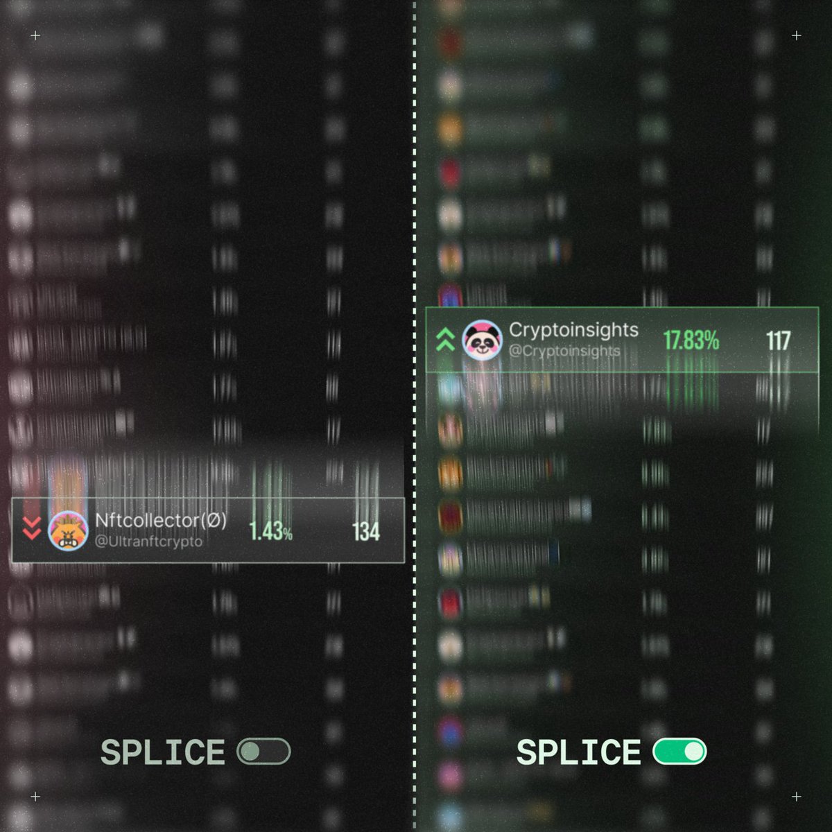 Splice is live on Wallchain <a href="/genome_protocol/">Genome</a> 

Now every action shows up with real weight! No guessing, no noise, just clean behavior that sticks.
