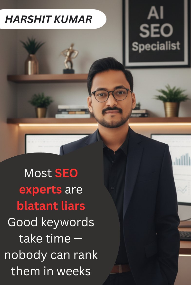 its_HarshitK's tweet image. No Filters — Just the Naked Truth
I don’t believe in sugar-coated promises or misleading commitments

I speak with honesty, ask for time, and assure my clients that their trust and investment will never be wasted.

#SEO #SearchEngineOptimization #AEO #GEO #AIO #AISEO