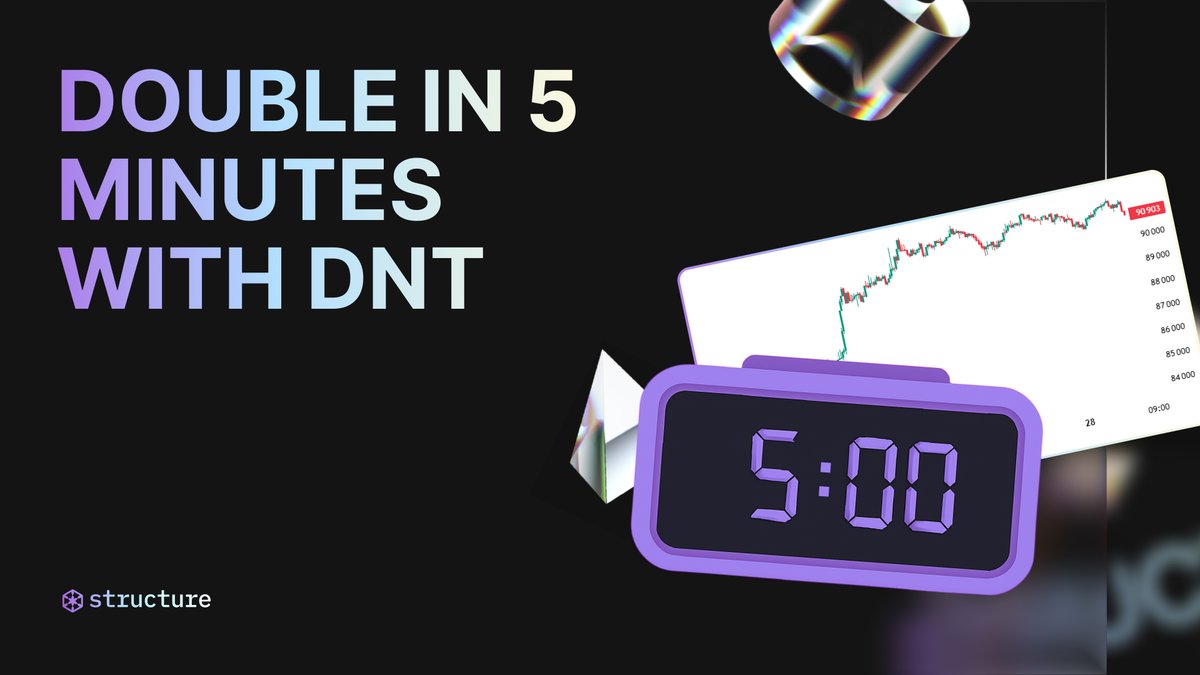 Structure_fin's tweet image. ⌛ DNT - your quick-win tool: double your funds in 5 minutes during sideways markets.

Fast. Simple. Effective.

👉 structure.finance