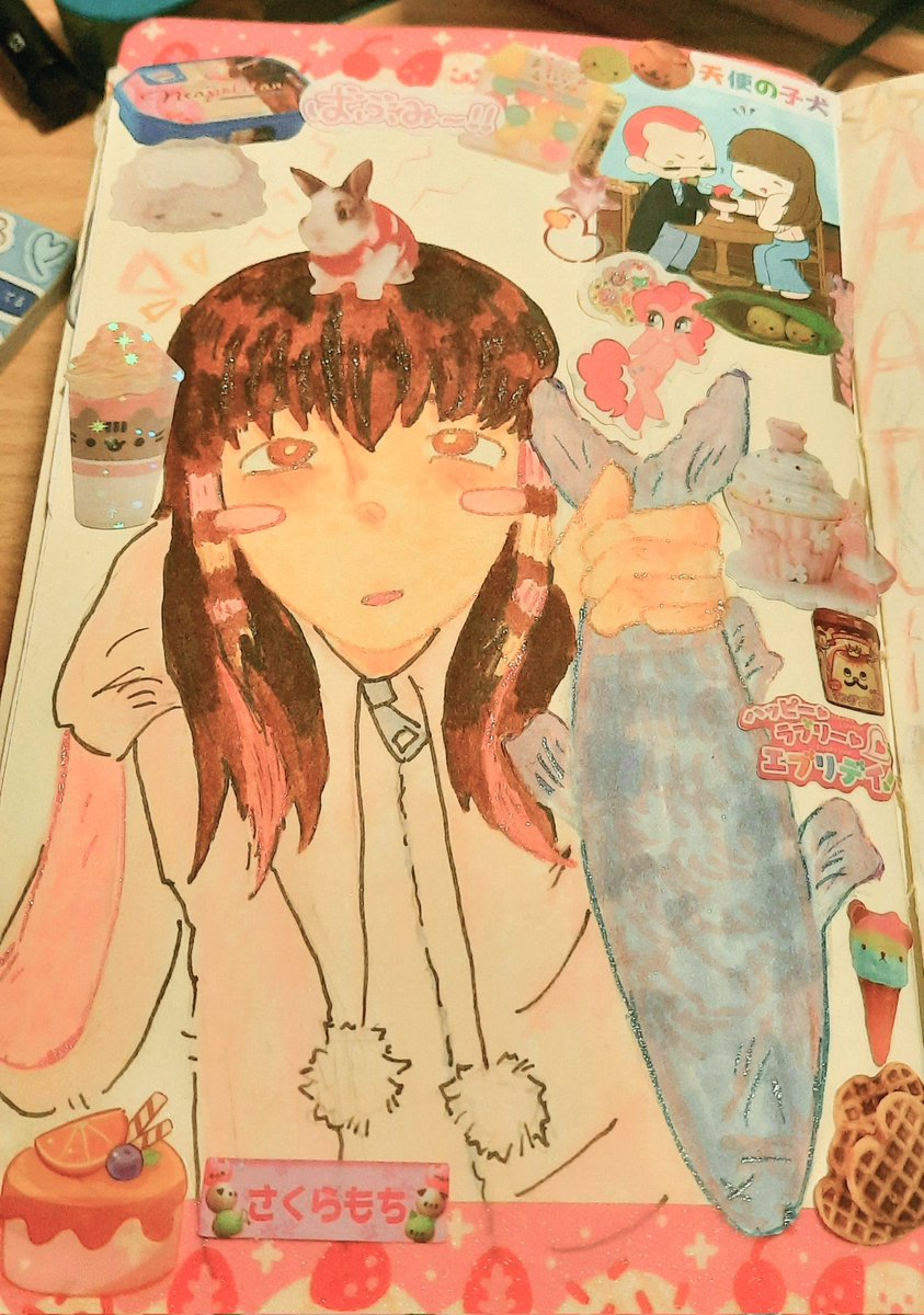 soupieyey's tweet image. Hai guys look shows you thia cool drawing of me hai guys lookies hai whatchu think guys....OK the coloring is ASS ok but my markers r 3 years old n dried out I TRIED..
.
.
#art #feesh