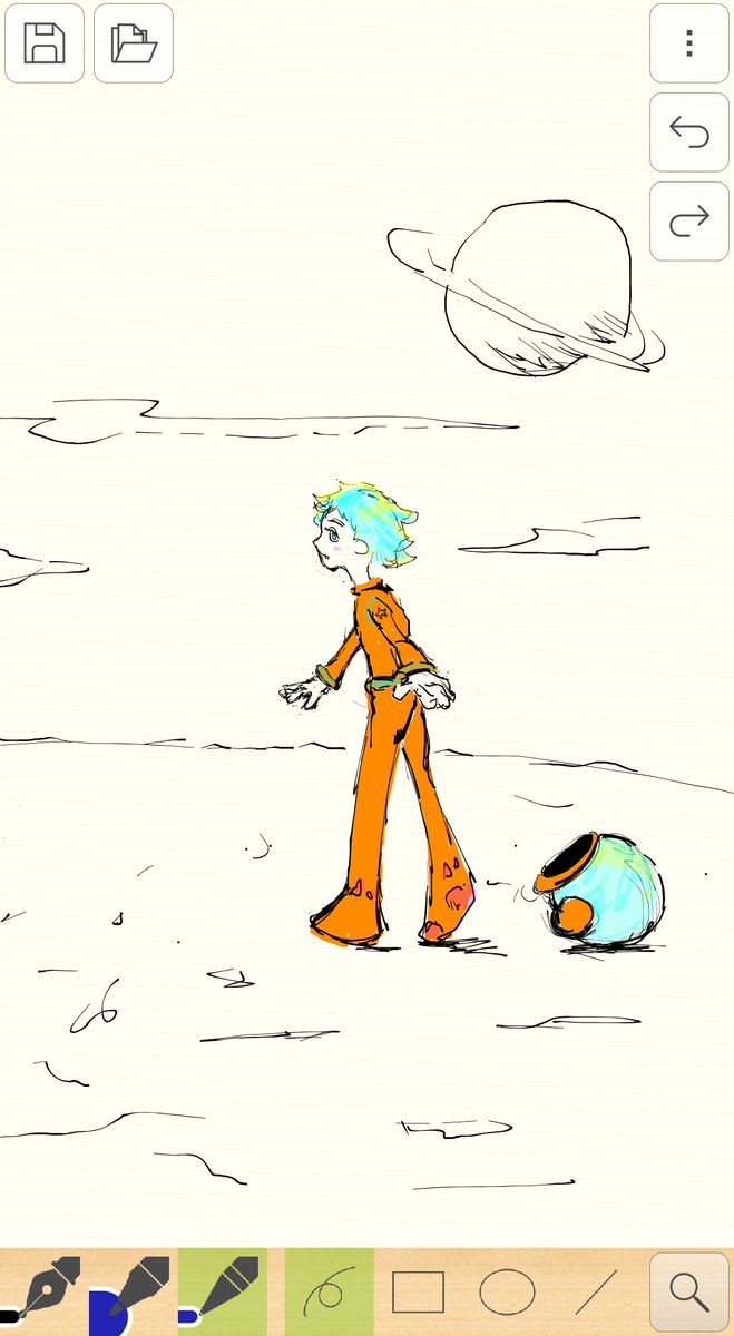 94_mchll's tweet photo. 100均で売ってるスマホ用タッチペン
　×
メモ帳
で案外うまく描きこめる。
たった110円で、iPadすら重くて持ち歩きたくない私に革命起きた。 https://t.co/vQJP95vvHJ
