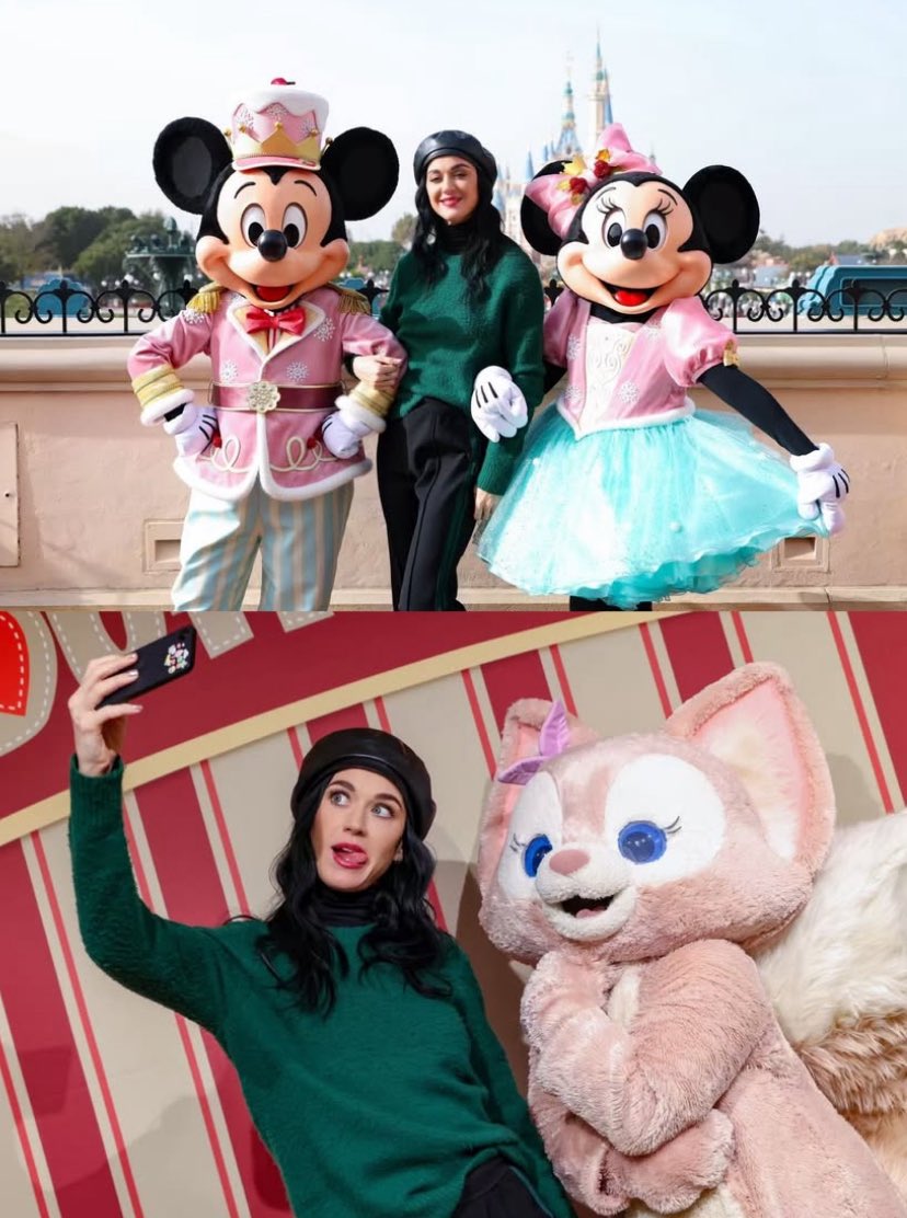 KatyActivity's tweet image. Katy Perry shared some Thanksgiving photos with her tour crew at Shanghai Disneyland 🤍