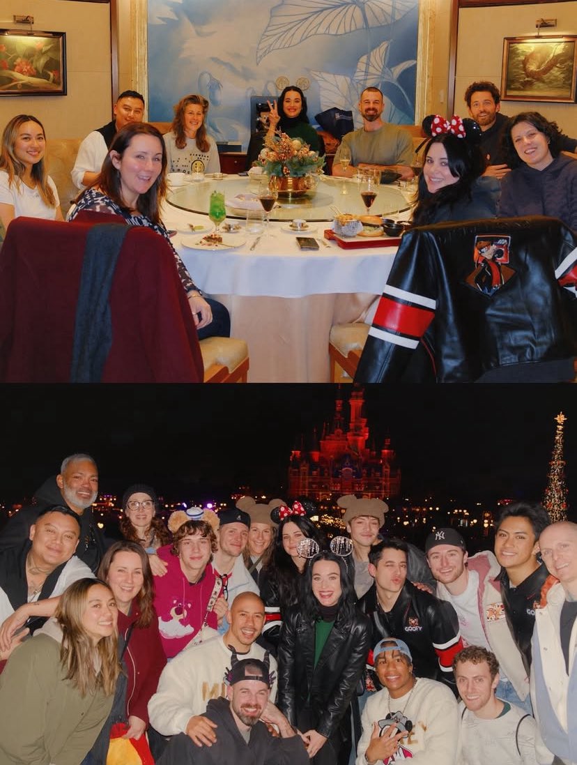KatyActivity's tweet image. Katy Perry shared some Thanksgiving photos with her tour crew at Shanghai Disneyland 🤍