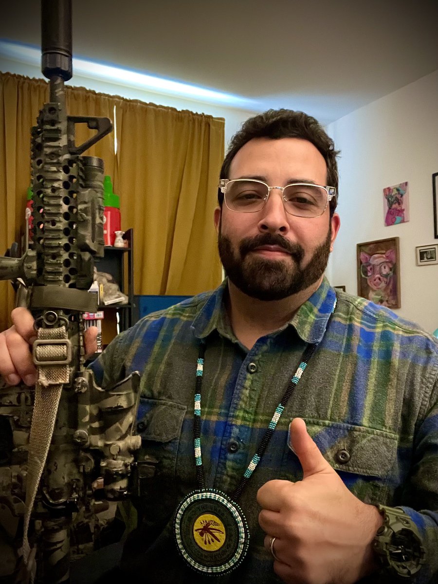 srsattern's tweet image. That is me, with my rifle, that I bought from a manufacturer and through an FFL distributor, flanking a bitch who wanted to fuck around and find out thank you very much. 

All gun laws are infringements but, you will be pleased to know my record is probably cleaner than yours and…