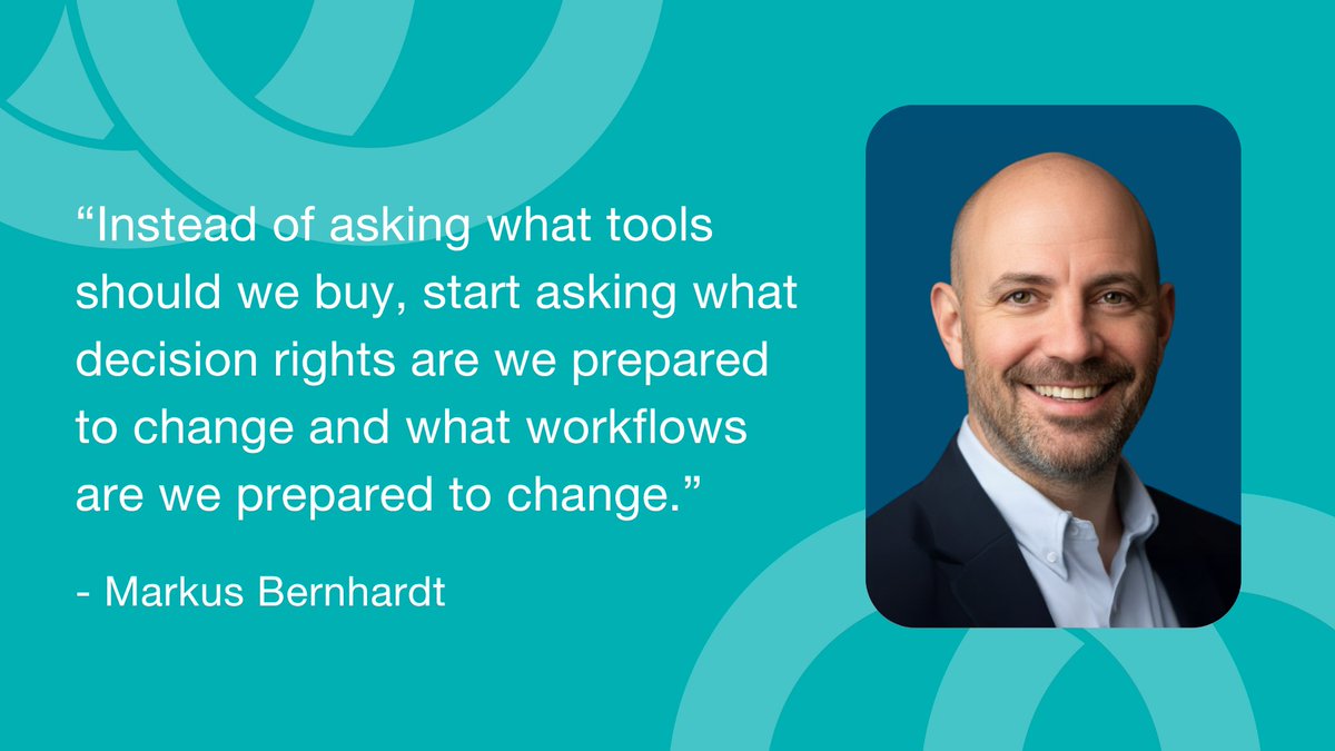 TrainingPros's tweet image. Real transformation starts before tech is chosen. Markus Bernhardt of Endeavor Intelligence reframes AI maturity by shifting focus from tools to decision rights, workflows and structural changes that move work forward, urging #LearningAndDevelopment to rethink change.