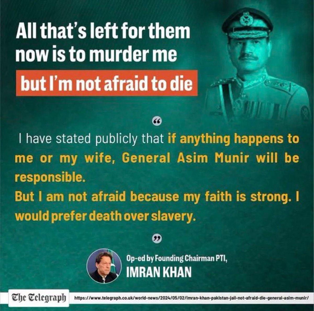 Twenty five days without communication. Imran Khan’s safety remains unknown despite his repeated warnings naming General Asim Munir as responsible if anything happens to him. We call on the global community to insist on his safety, due process, and immediate access to legal and