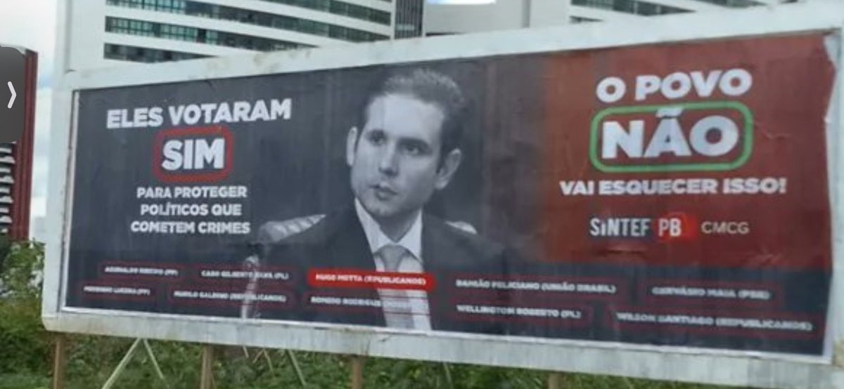 Boscardin's tweet photo. O @HugoMottaPB não quer que vocês vejam este outdoor: https://t.co/X4rBpUtpL3