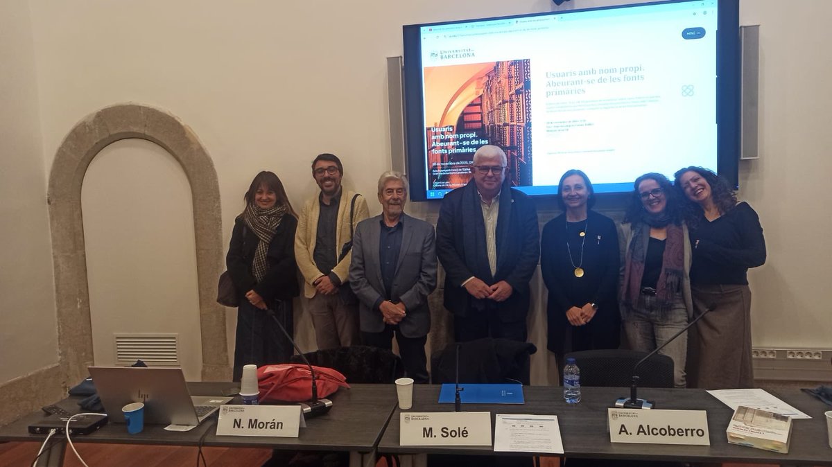 ClaretVives's tweet photo. Neus Moran (SEC-History) ha participat en la jornada “Usuaris amb nom propi. Abeurant-se de les fonts primàries” organitzat per @ArxiuUB i presidit per @AgustiAlcoberro https://t.co/8Zr5EA23mK