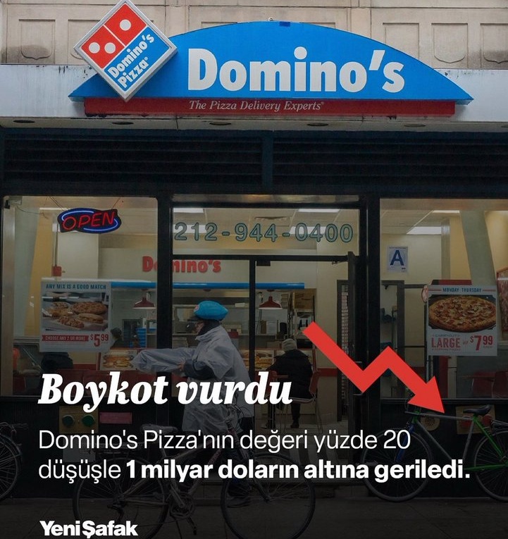 Domino's pizza batmak üzereymiş 
israil'e destek olan firmaları boykot yapın. 
Popeyes, Sbarro, Burger King, Mc Donald's, Subway

“Filistin’de Kanlı İnfaz” #BloodyExecutionInPalestine #UgurAkkus Evrim Akın