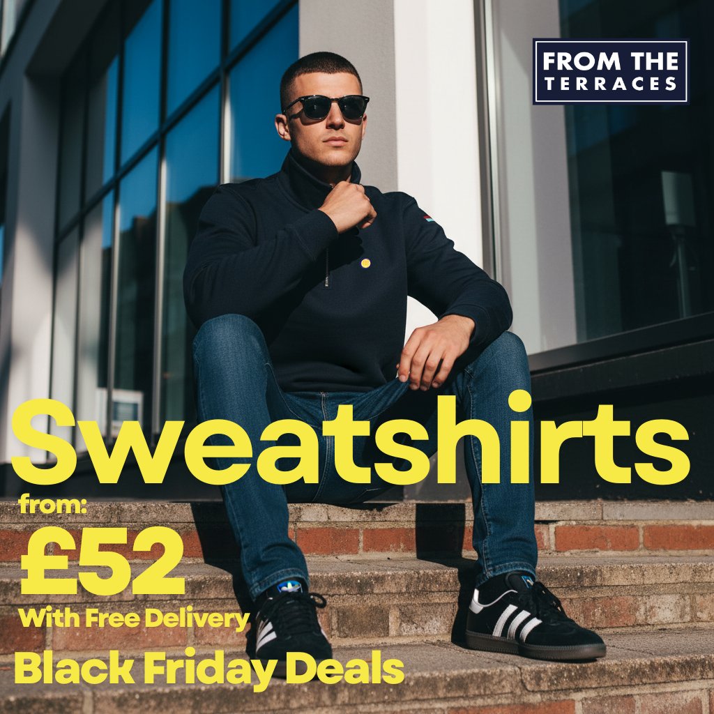 from_terraces's tweet image. Sweatshirts from £52.

Black Friday ending today. Premium fabric. All season.

fromtheterraces.co.uk

#FromTheTerraces #BlackFriday #TerraceStyle