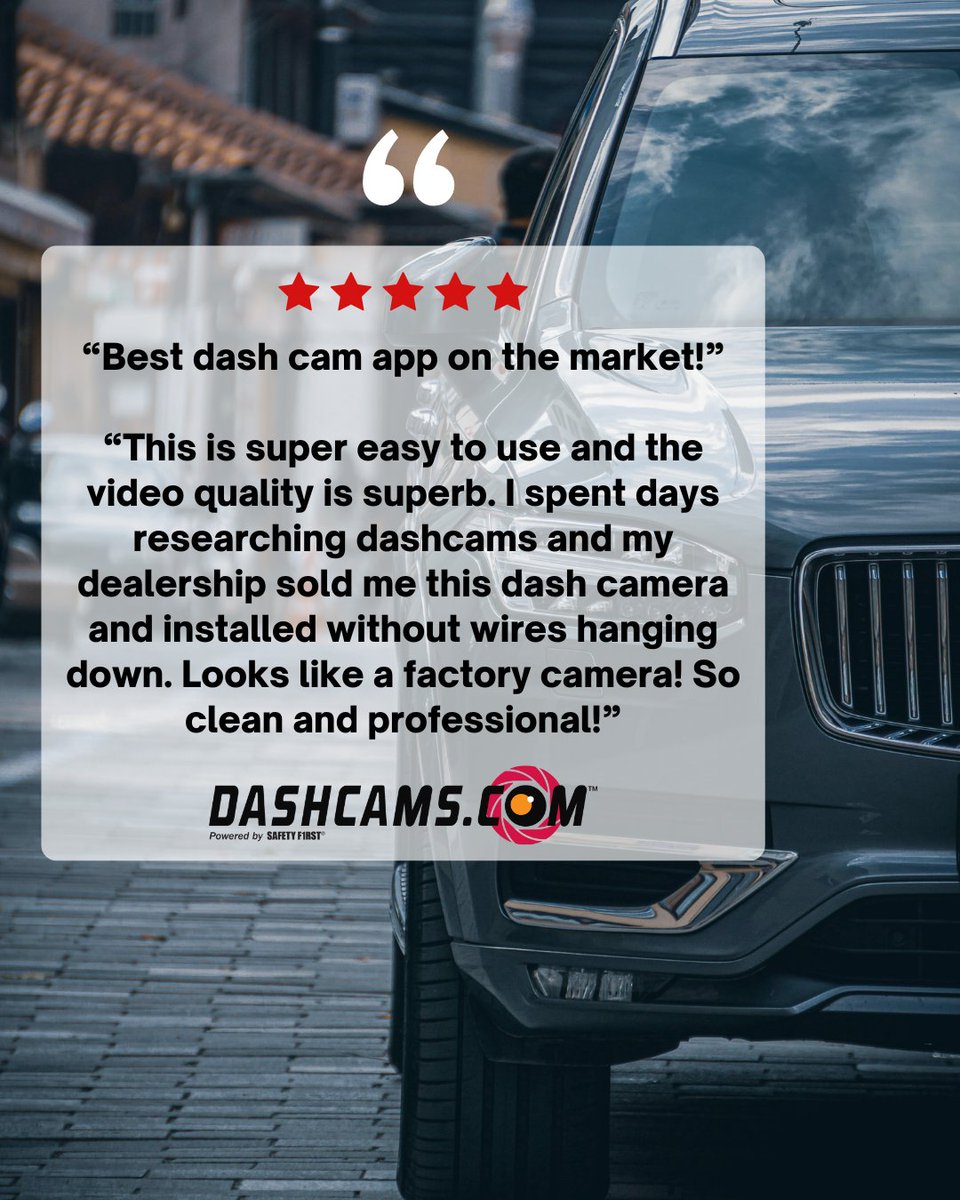 DashcamsProtect's tweet photo. We're proud to deliver 5-star experiences!⭐ Ask your dealership about https://t.co/lgbApVGVEH today.

#dashcams #customerreview #dealership #dashcamera #5starreview https://t.co/fl3yRTHcR8