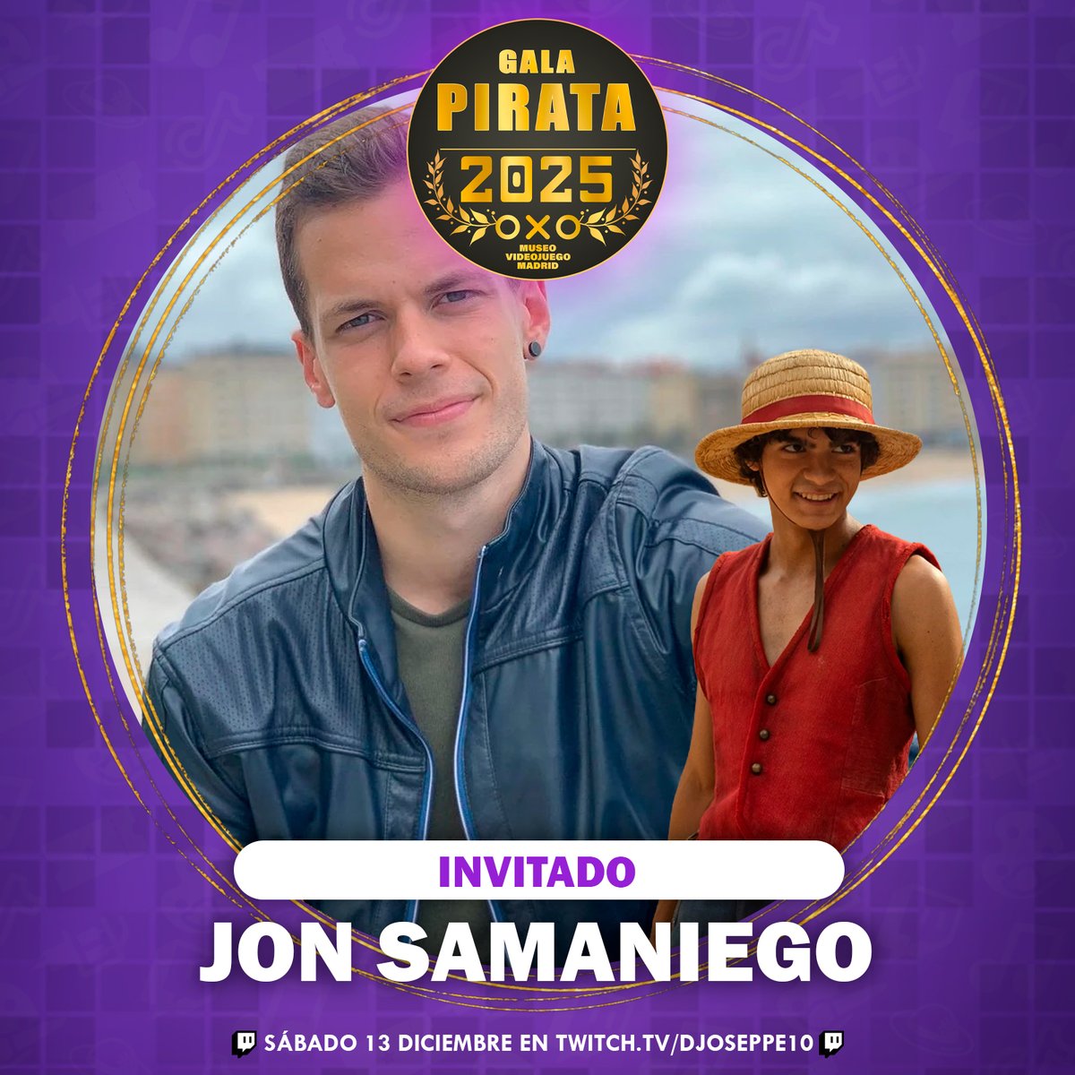 ✨INVITADO ESPECIAL #GalaPirata25 🎙️

¿Otro Luffy que se suma a la fiesta? ¡<a href="/JonSamaniego2/">Jon Samaniego</a>  se une a la Gala Pirata! Actor de doblaje de Luffy en el Live Action de Netflix✨

📍 Madrid · 13 de diciembre
🌐 Más info y entradas: lagalapirata.com

¡Preparad mucha carne!