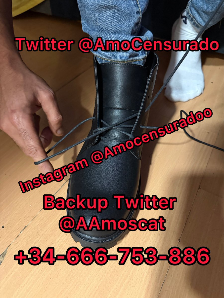 Probándome uno de los regalitos 

Me gusta el momento cuando ajusto los cordones como quien ajusta una orden: firme, exacto, sin margen para la desobediencia

#Botas #Botines #BotasMasculinas #Feet #pies #Findom #MaleDom

<a href="/promocion_pies/">@PROMOTIONMASTER</a> <a href="/PromoRTpig/">Promo&RT Pig</a> <a href="/RtPromoking/">Findom RT PromoKing 👑</a> <a href="/findominfluence/">The Findom Influencer</a>