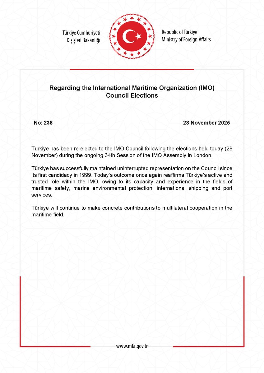 Regarding the International Maritime Organization (IMO) Council Elections mfa.gov.tr/no_-238_-ulusl…