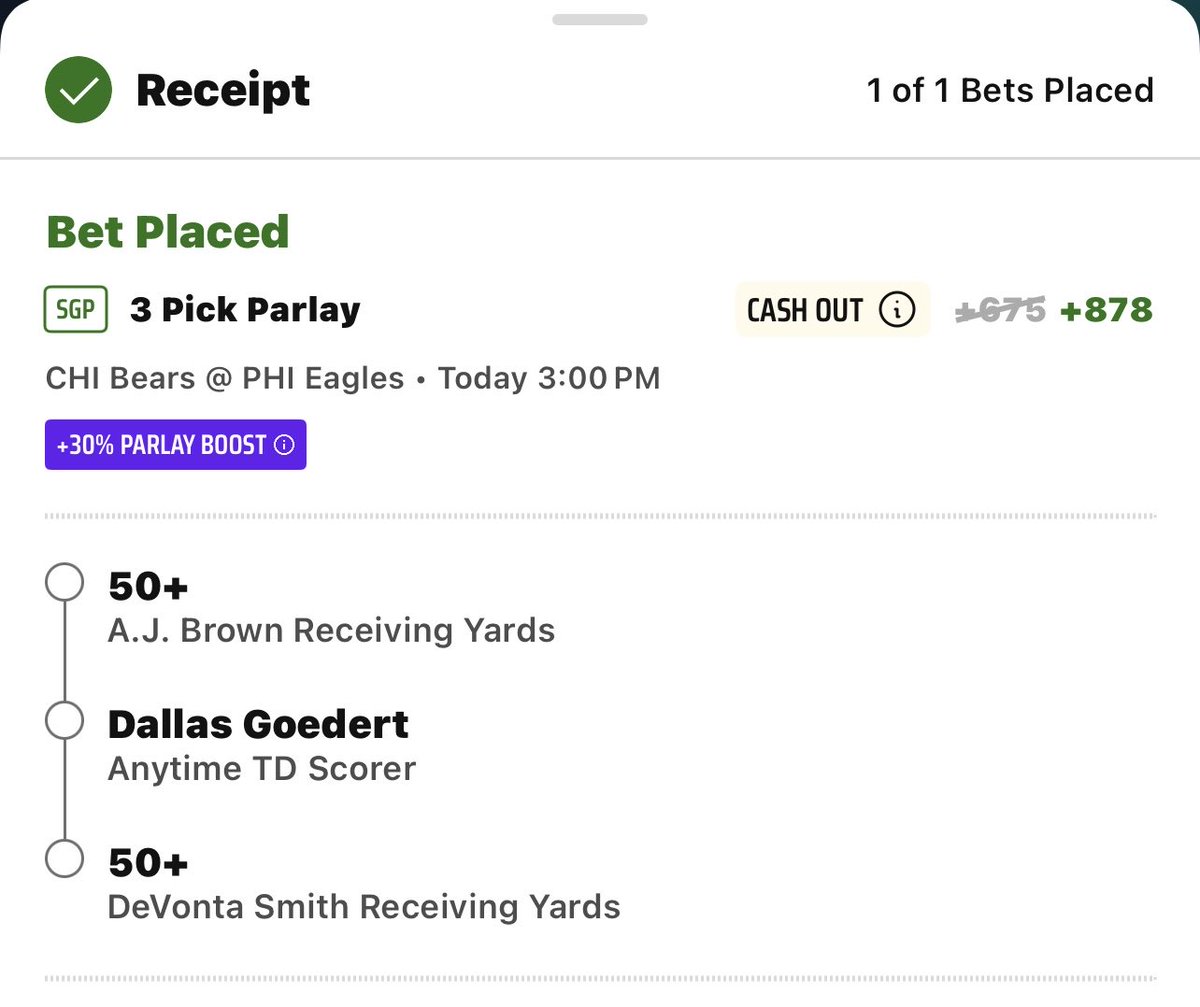 HeyitzHaZy_'s tweet photo. We cashed the 50/50+ for smith and brown during their last game… and I’m going right back to the well. This bears defense has been abissimal And I think the eagles top two targets are easily going to put up 50 each &amp; give me hurts favorite redzone target Dallas goedert to score. https://t.co/tKTXExeRWy
