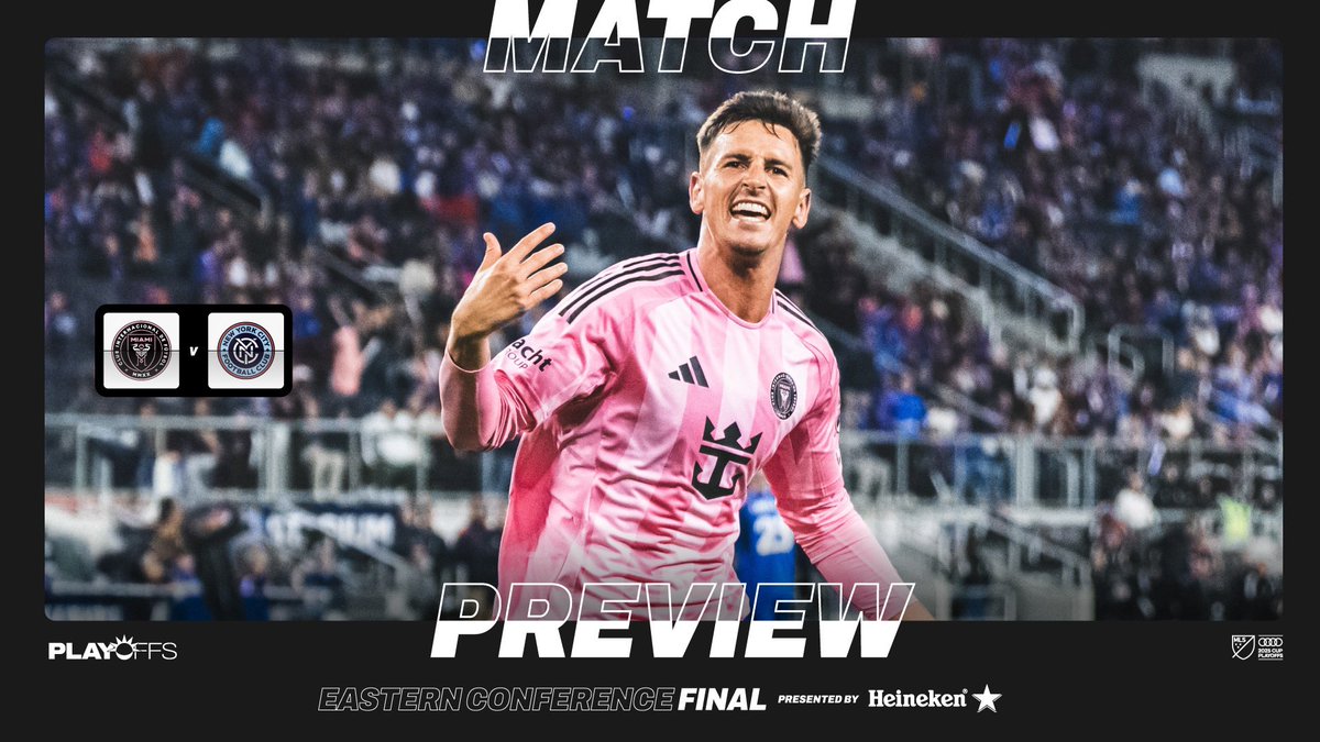 InterMiamiCF's tweet image. Eastern Final. Miami ready. 🌴🔥

Get ready to pink out the stadium with 21,500 rally towels! 💗🏟️

🗞️ Read more about our upcoming match vs New York City Fc here: intermiamicf.co/Preview-NYC