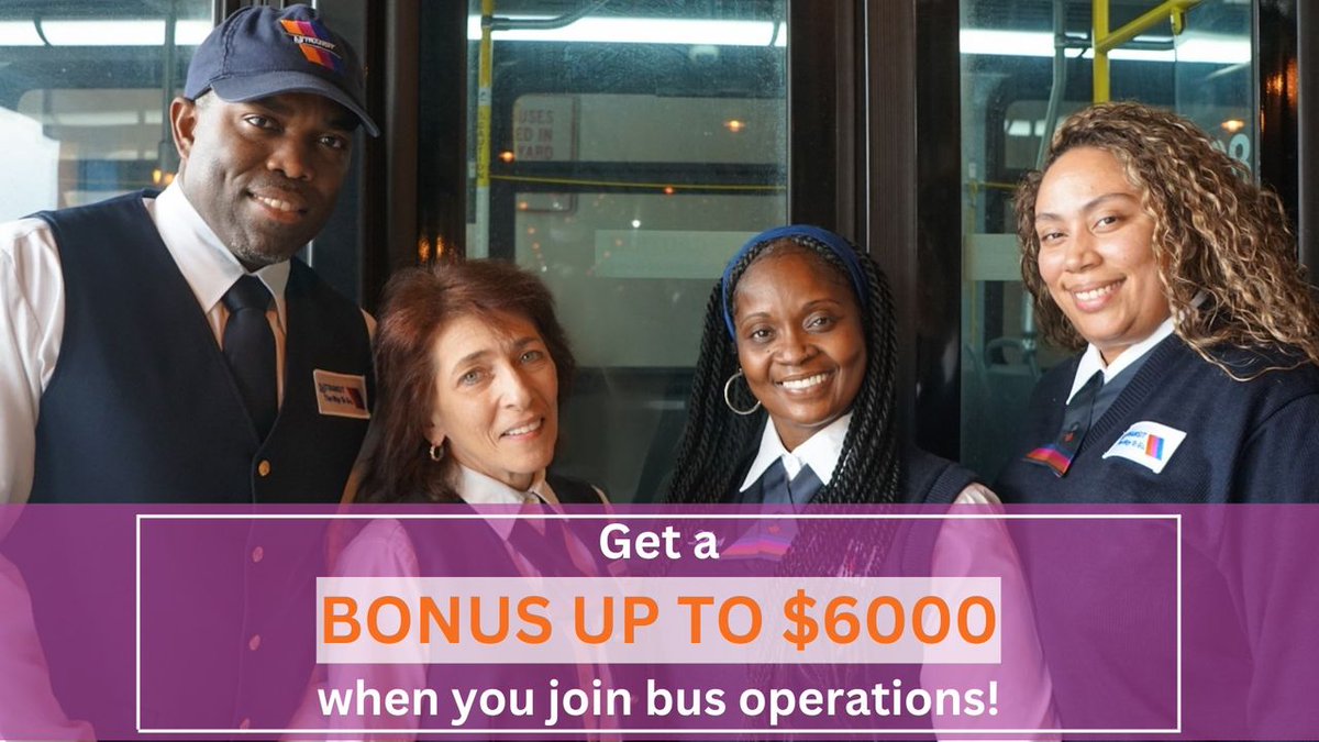 NJTRANSIT_NBUS's tweet image. Move ahead with us! We are hiring Bus Drivers across the State. Apply online today!
⚕️Full benefits including medical, prescription, dental &amp;amp;amp; vision
💰 Pension plan + 457 tax-deferred savings plan
📆 Paid time off
🔗 bit.ly/3rt4hjw