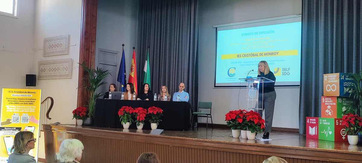 Acto de presentación a la sociedad alcalareña de la app “Self-SDG”, un proyecto europeo liderado por el IES Cristóbal de Monroy iescristobaldemonroy.es/periodico/acto…