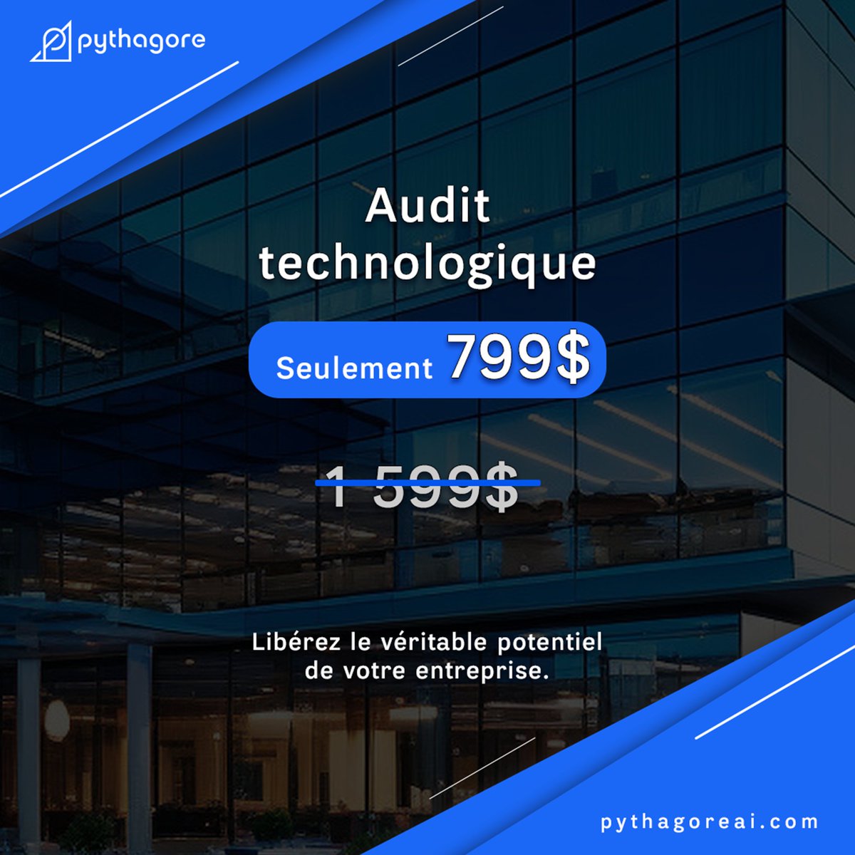 pythagoreai's tweet image. 💼 Audit technologique à -50 %
 799 $ au lieu de 1 599 $.
Un diagnostic clair.
Des recommandations ciblées.
Plus de productivité pour votre entreprise. 
🎯 Clarté. Contrôle. Efficacité.
👉  vist.ly/4ge8i

#Pythagore #PME #TechAudit