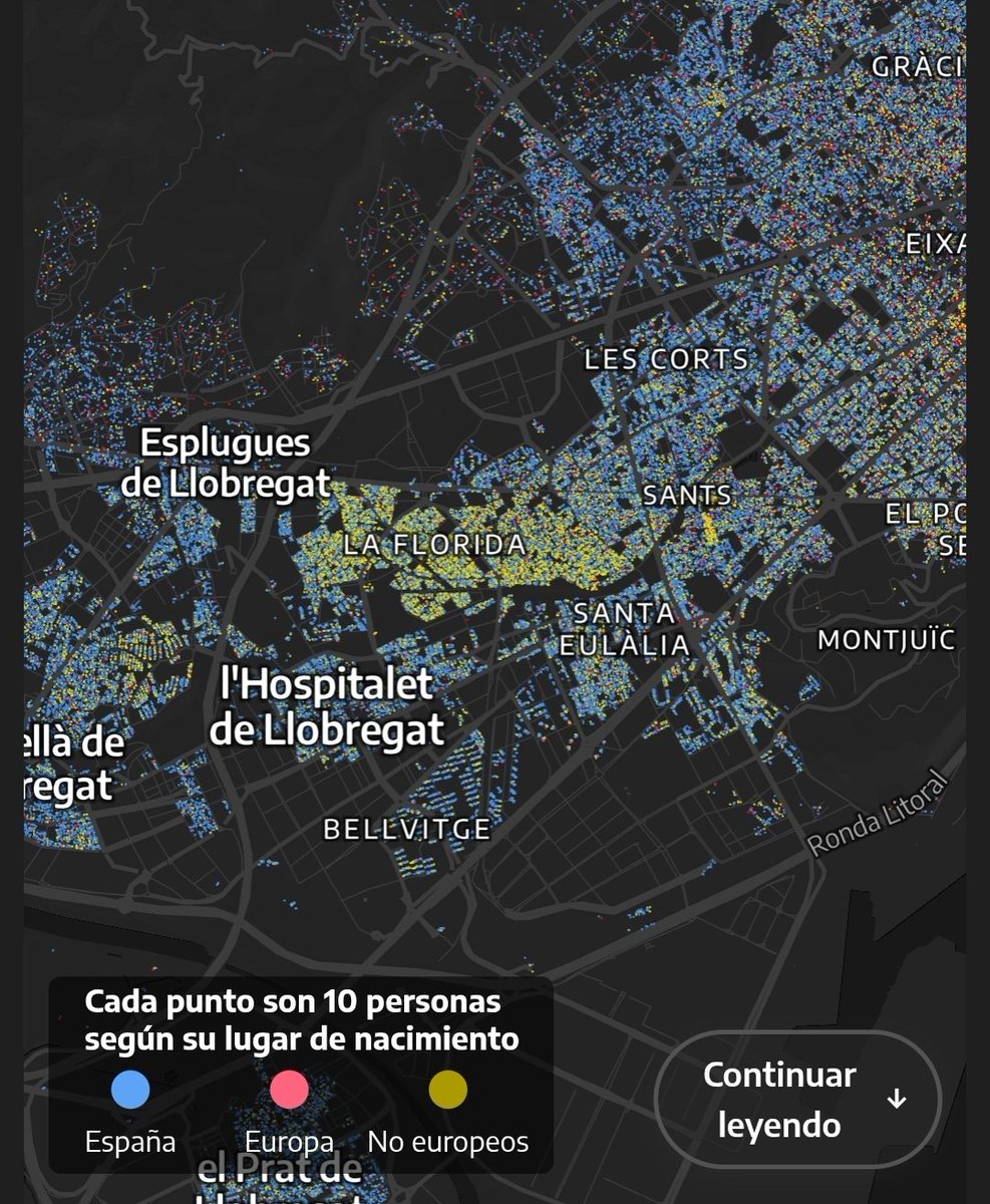 sergi_boixader's tweet image. Tenim un país ple de guetos. Ni un sol poble ni "la integració és un model d'èxit". Barris sencers-gueto on concentrem tota la immigració i bona part de la costa venuda al turisme europeu ric

Això també explica l'estat de la llengua

➡️Feu-hi una ullada: eldiario.es/desalambre/ava…